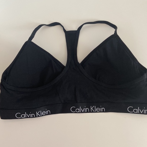 CALVIN KLEIN V-Neck Racerback Cotton Bralette - Picture 5 of 7